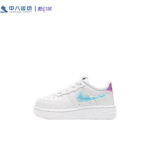 22-25码Nike耐克Air Force 1儿童低帮空军一号休闲板鞋CW1582-100