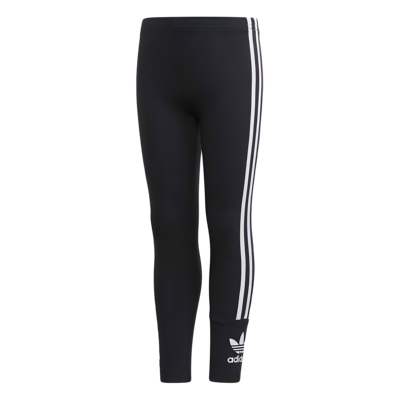 正品Adidas阿迪达斯小童紧身薄款白边条纹简约休闲长裤童裤FM5618