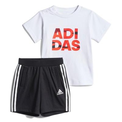 Adidas/阿迪达斯IB F SS TEE儿童夏季简约凉爽透气舒适套装FJ3895