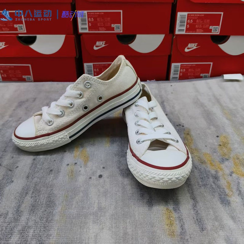 Converse匡威Chuck实拍儿童魔术贴休闲时尚防滑帆布鞋童鞋3J256C