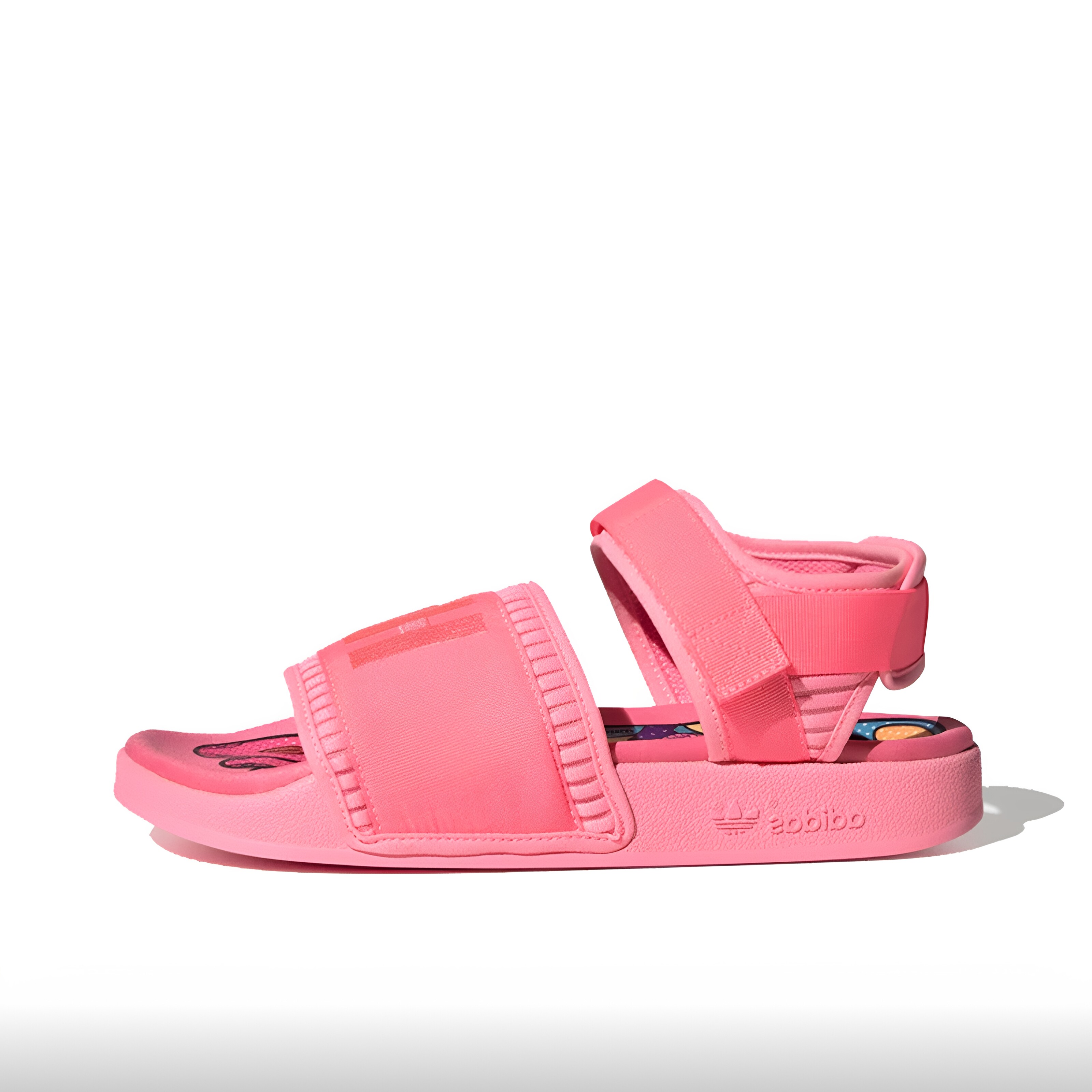 Adidas阿迪达斯PW ADILETTE 魔术贴舒适休闲涼鞋 FU7612