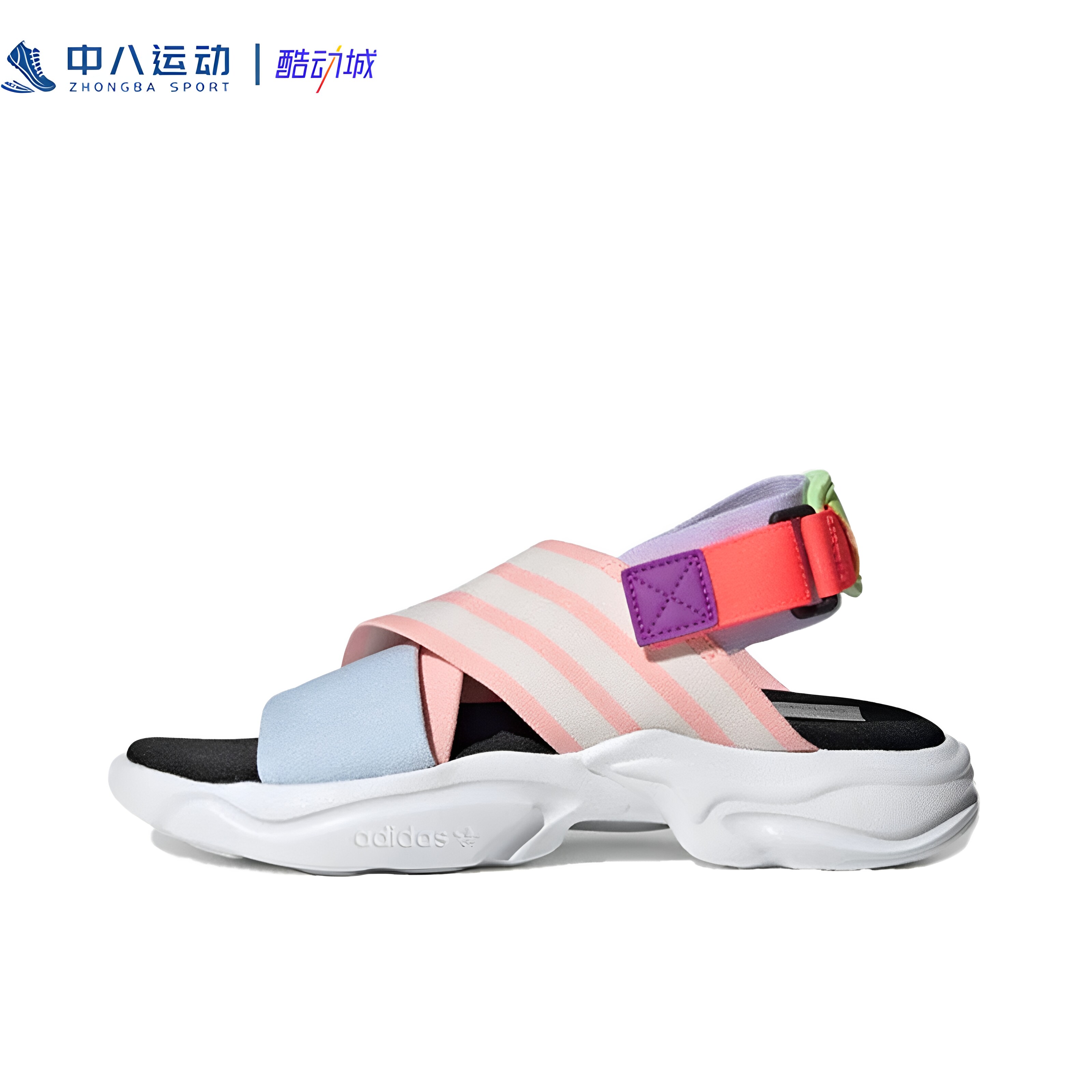 Adidas阿迪达斯女子夏季简约耐磨防滑轻便舒适沙滩凉爽凉鞋FV1214