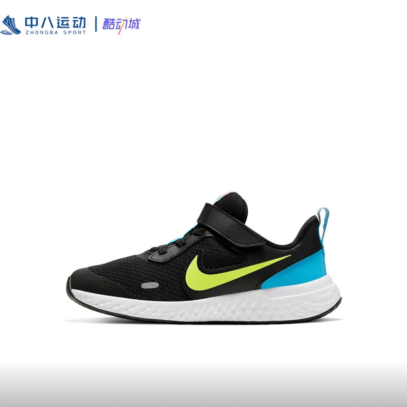 NIKE耐克Revolution防滑耐磨缓震舒适透气魔术贴童鞋BQ5672-076