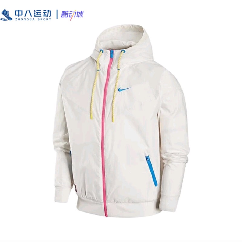 NIKE/耐克2024AW拼接舒适轻便型网眼连帽梭织运动夹克FJ7680-030