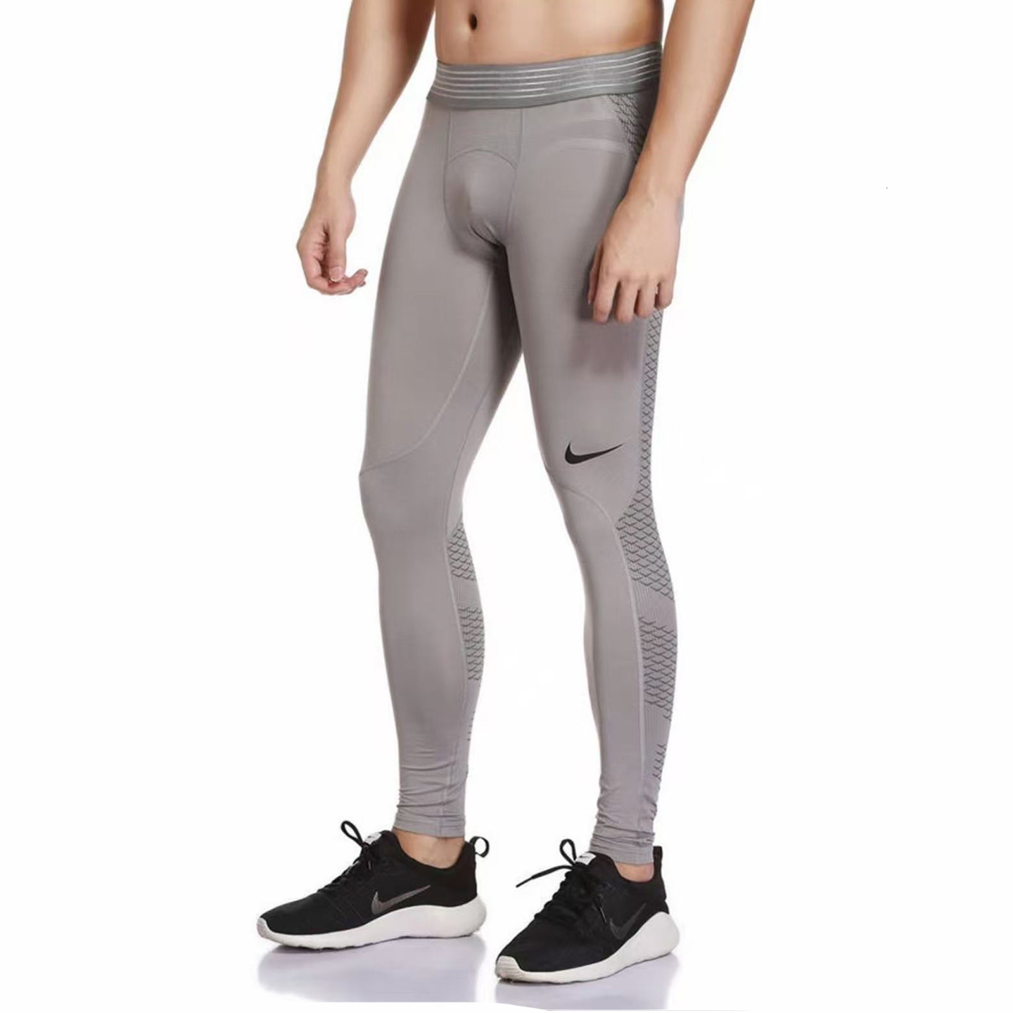 Nike耐克男子修身运动速干透气训练健身紧身长裤828162-003