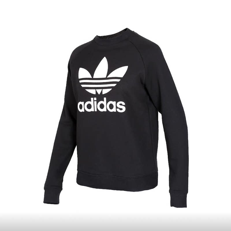Adidas阿迪达斯三叶草卫衣女春季新款运动服休闲长袖套头衫DV2612