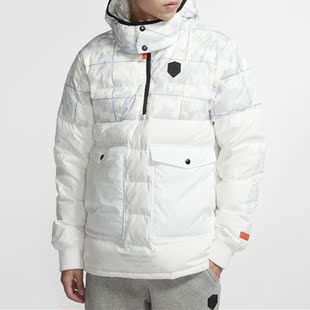 L-XL码Nike耐克男子半拉链套头连帽保暖休闲羽绒服AT3905-121