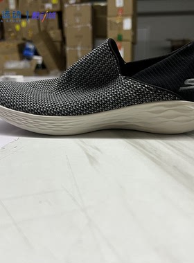 SKECHERS/斯凯奇女简约轻便减震回弹舒适耐磨一脚蹬鞋14967-BKW