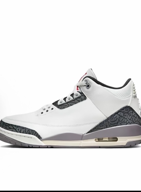 Nike耐克Aj 3水泥灰男款中帮复古百搭缓震休闲篮球鞋CT8532-106