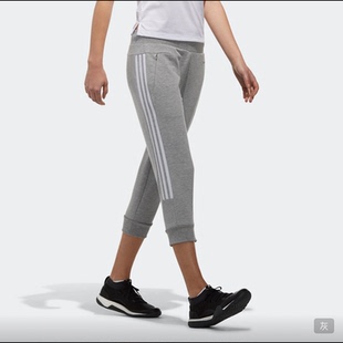 运动休闲针织纯棉训练七分裤 款 DT2514 男女经典 Adidas阿迪达夏季