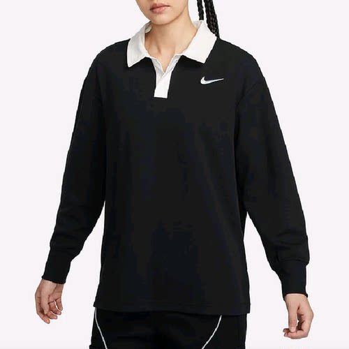 Nike耐克翻领龙年限定开襟套头长袖运动休闲T恤卫衣FZ6534-010
