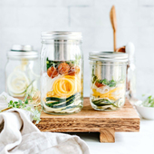 masonjar美式 隔夜燕麦罐便携玻璃早餐杯轻食减脂餐密封罐梅森罐