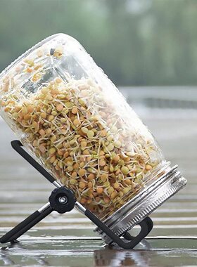 MasonJarSprouting家用生豆芽罐美式苜蓿发芽玻璃罐不锈钢发芽罐