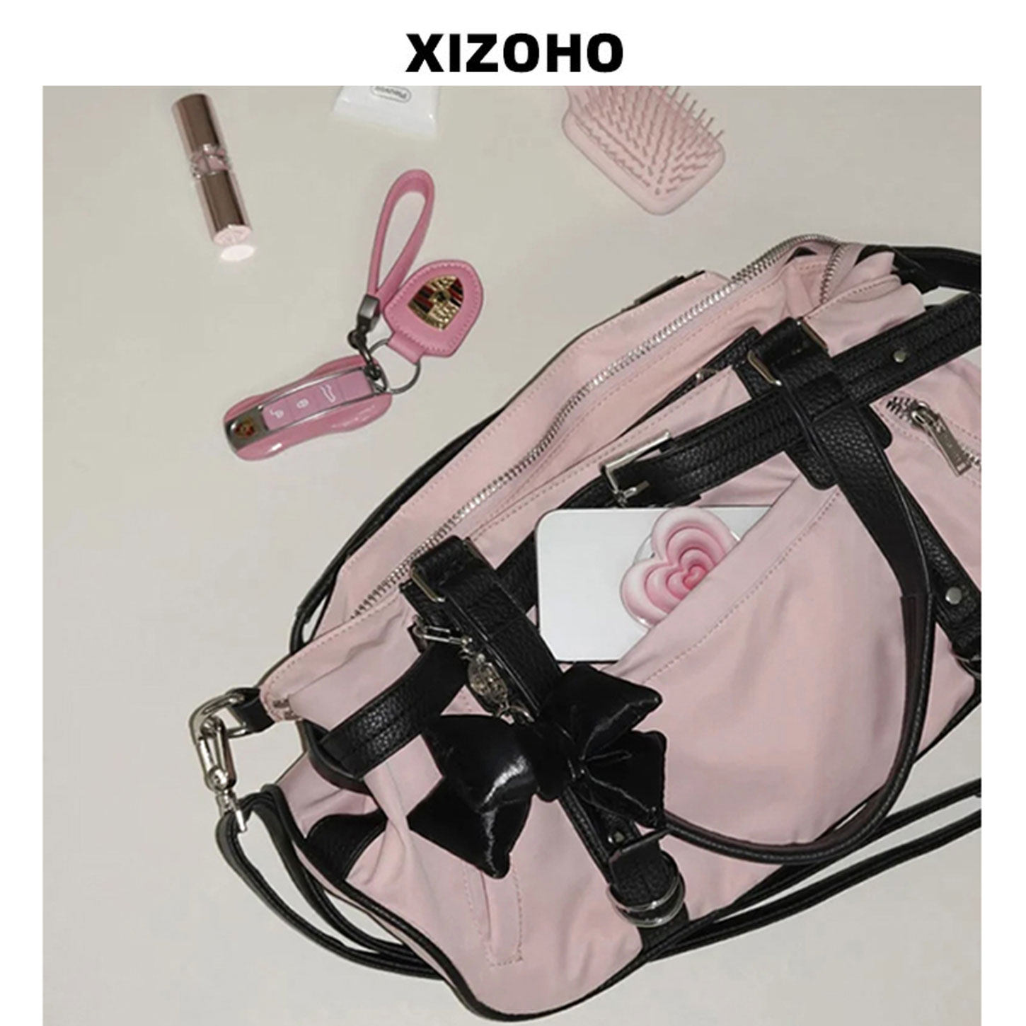 兮兮定制韩国小众潮牌甜酷大容量健身瑜伽包通勤单肩斜跨手提女包,箱包皮具/热销女包/男包,通用款女包,淘宝优惠券,粉丝福利购,淘宝优惠卷