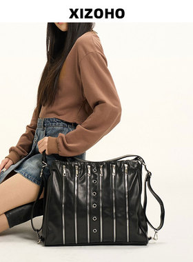 包包女2025新款时尚百搭复古大容量托特包女高级感单肩手提通勤包