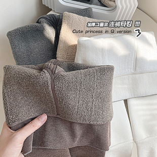 袜竖条加绒加厚女童打底裤 保暖儿童连裤 批发 冬季 儿童踩脚打底裤