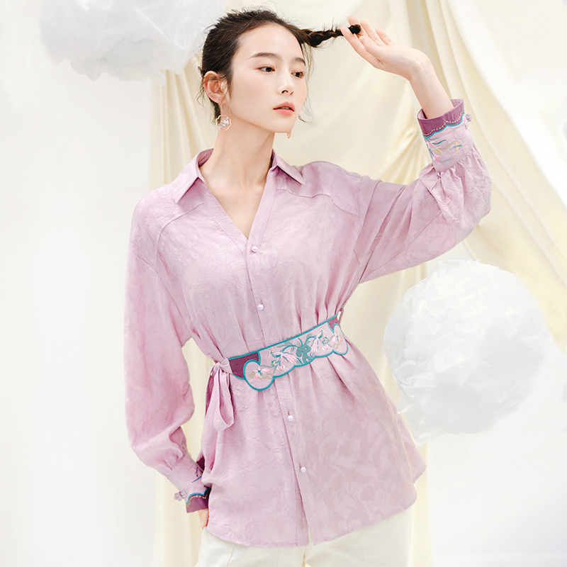 素萝原创×SOLO 香山续梦 国风刺绣上衣2023春季新中式长袖衬衫女高性价比高么？