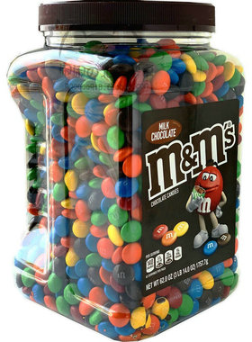 美国原装进口MM/M&M'S原味/花生巧克力豆1757g派对装零食喜糖包邮