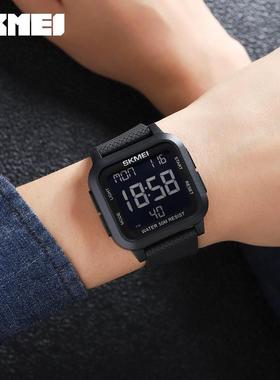 手表男女运动防水中学生潮流薄款时尚简约多功能夜光电子表
