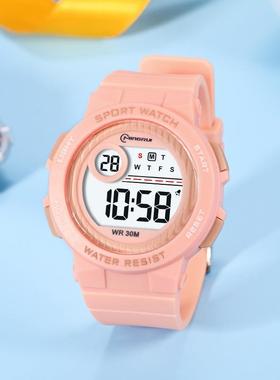 mingrui儿童胶带运动数显电子腕表时尚背光情侣电子手表8212