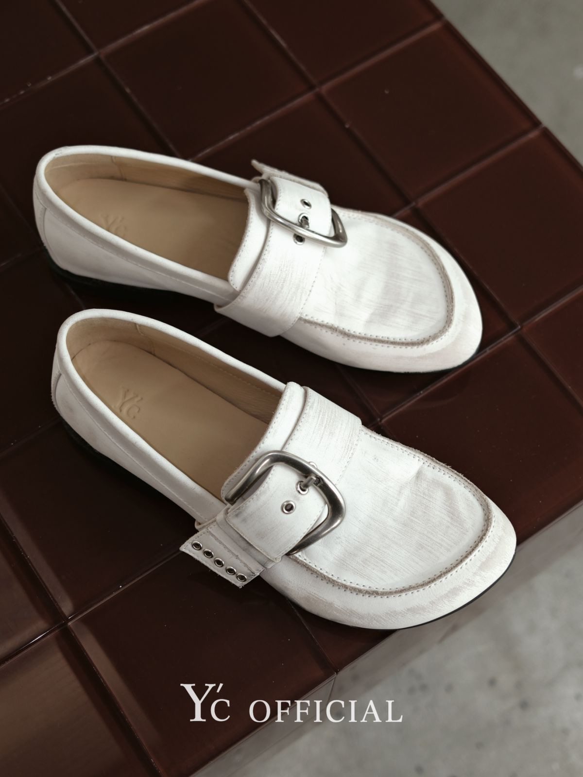 欧货复古做旧擦色小牛皮乐福鞋女金属套脚德比鞋韩版皮带扣豆豆鞋,女鞋,乐福鞋（豆豆鞋）,淘宝优惠券,粉丝福利购,淘宝优惠卷