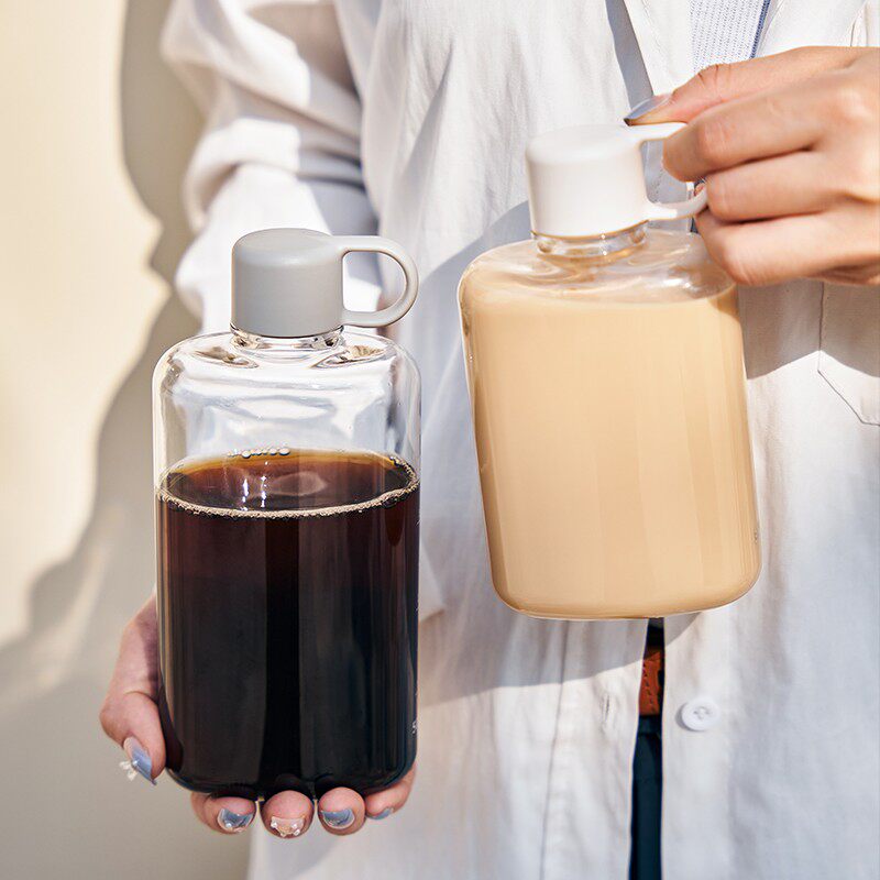 扁平水杯极简tritan塑料学生个性
