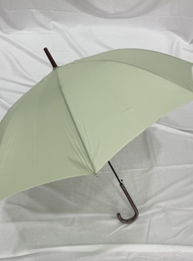 直骨自动外贸原单雨伞出口简约素色淡绿色夏日薄荷味清新男女雨伞
