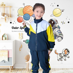 22大连市沙河口区小学冬季校服套装长袖加绒加厚保暖纯棉衣服裤子