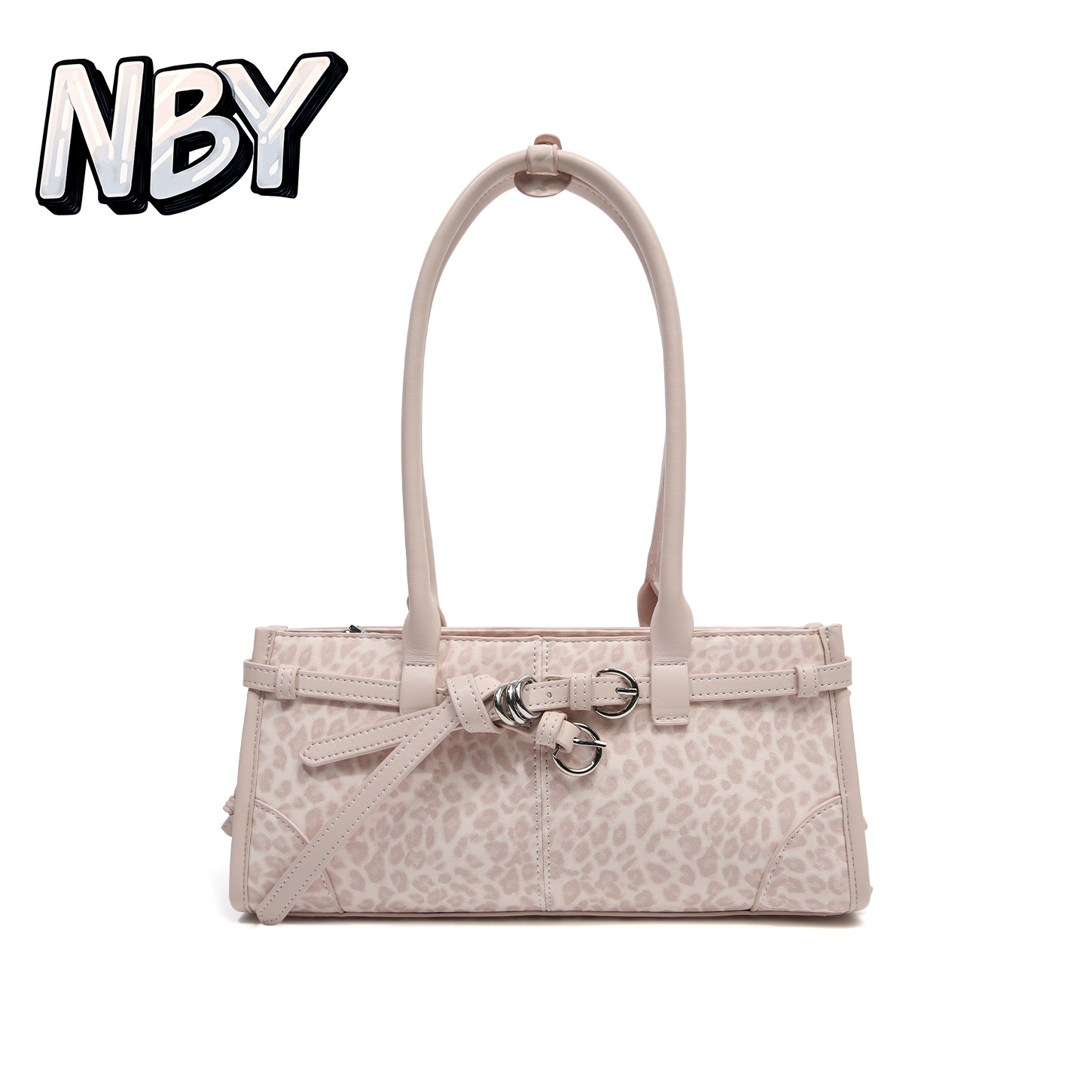 NBY原创潮牌小众复古腋下包25新款粉色豹纹法棍高级感单肩手提包,箱包皮具/热销女包/男包,腋下包,淘宝优惠券,粉丝福利购,淘宝优惠卷