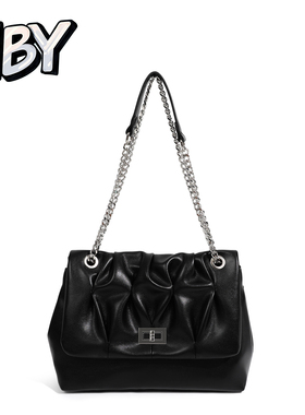 高级感褶皱云朵包2026新款百搭通勤链条腋下包单肩包斜挎包女小包