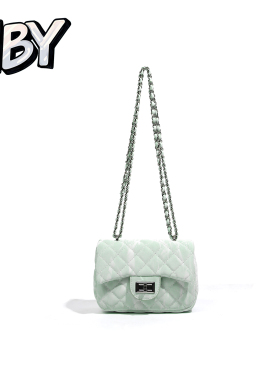 NBY原创潮牌时尚潮流菱格链条小方包2026看新款女小众轻奢出门包