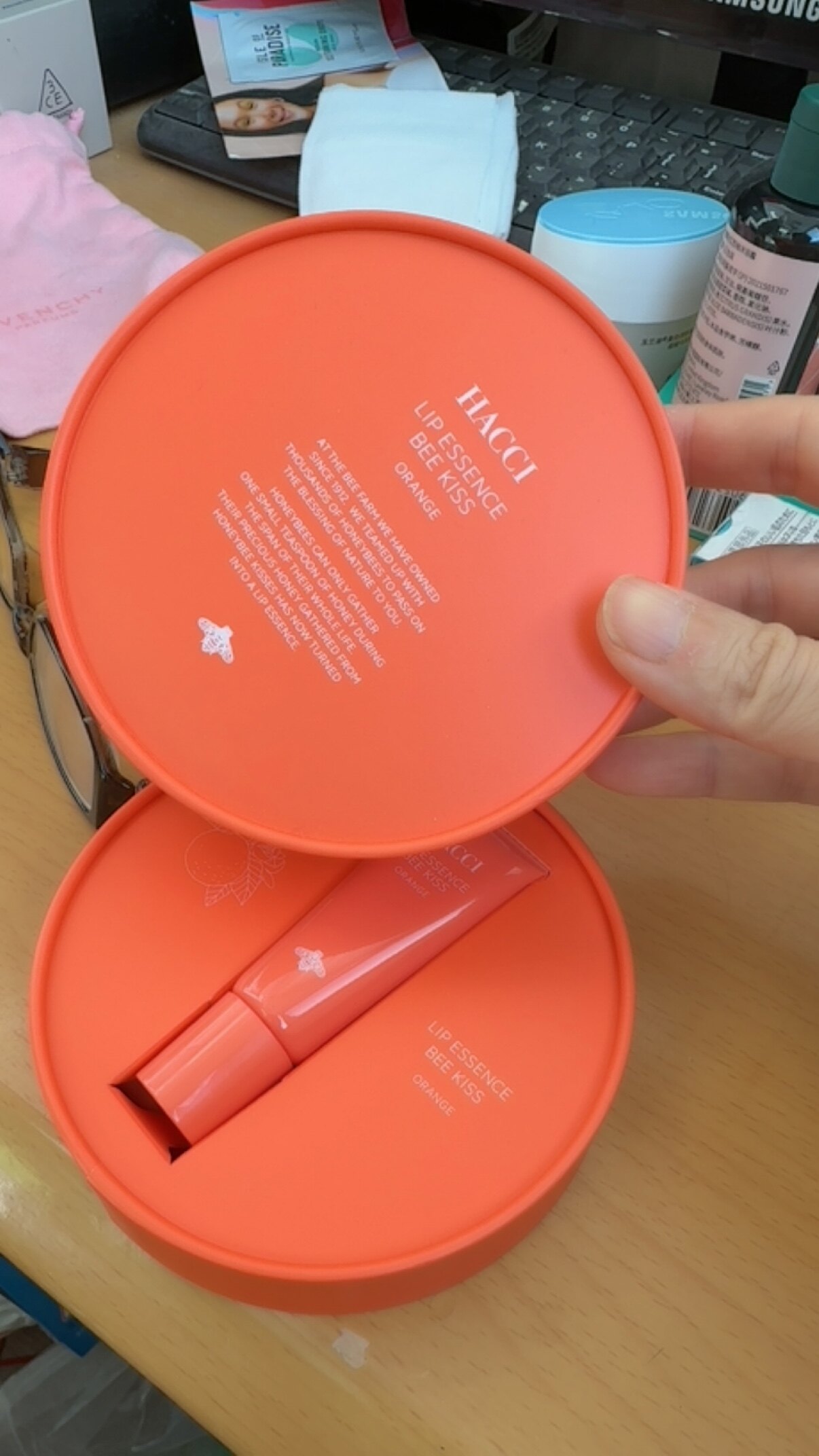 hacci甜橙蜂蜜唇釉 淡彩超润