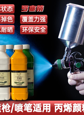 液体喷枪喷笔丙烯颜料防水不掉色