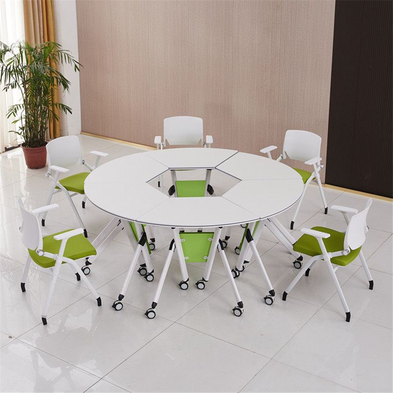 定椭圆桌铁皮挡板四六八拼圆桌