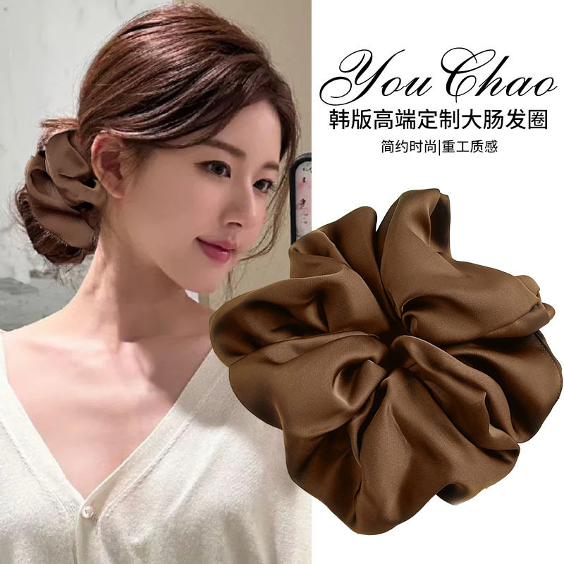 秋冬慵懒风大肠发圈女高级感气质低马尾发绳超大号丸子头头绳发饰