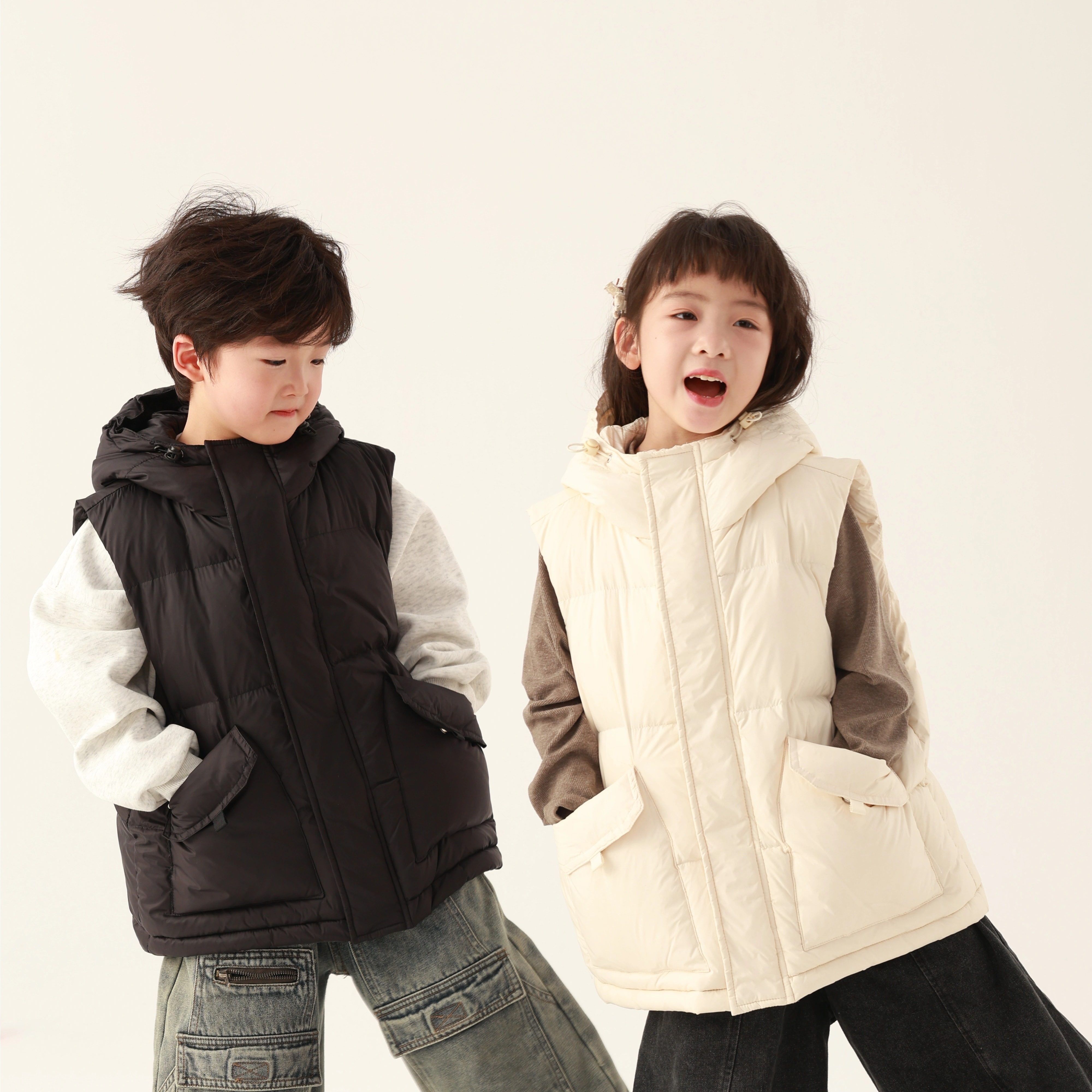 NOBRE KIDS（新国标90%白鸭绒）亲子羽绒马甲儿童加厚连帽外穿,童装/婴儿装/亲子装,羽绒马甲,淘宝优惠券,粉丝福利购,淘宝优惠卷