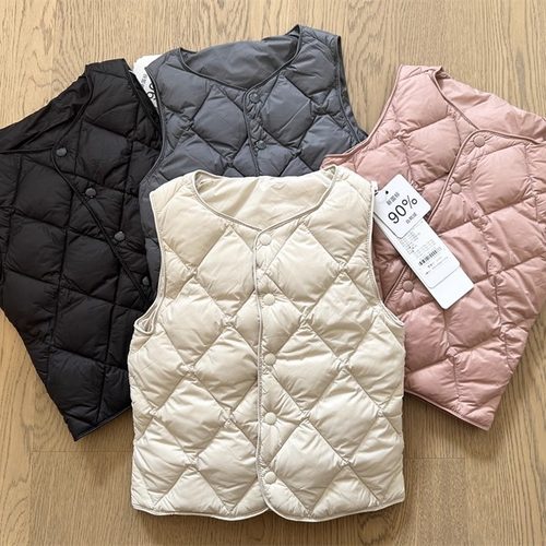 亲子款新国标90%白鸭绒羽绒马甲