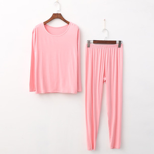 线衣线裤 加肥加大码 女中老年人妈妈莫代尔棉中年薄款 套装 秋衣秋裤