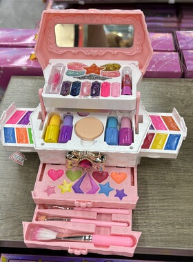 歌莉儿778943儿童化妆品玩具套装无毒可水洗彩妆盒女孩生日礼物