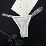 ADANNU男丁字内裤单丁透明超薄透气柔软纯色性感低腰潮流运动青年