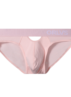 ORLVS男三角内裤镂空莫代尔 性感纯色柔软舒适低腰薄时尚运动青年