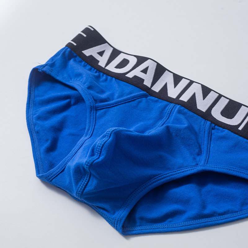 ADANNU男三角内裤纯棉舒适柔软性感薄款纯色简约低腰时尚运动青年