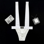 ADANNU男士吊带高叉三角内裤莫代尔纯欲性感低腰纯色潮流运动青年