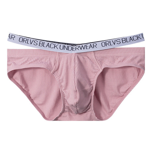 ORLVS男三角内裤双腰带纯棉时尚