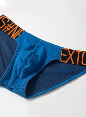 ORLVS男三角内裤纯棉柔软舒适薄性感低腰纯色时尚比基尼运动青年