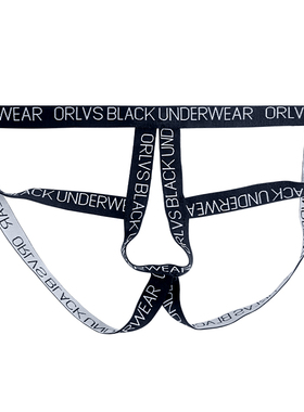 ORLVS内裤男丁字裤镂空双丁高弹松紧带 性感提臀低腰时尚运动青年