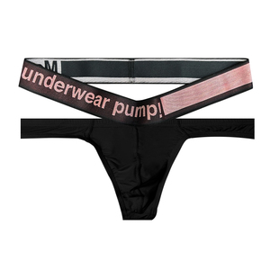 Men underwear pump!内裤男丁字裤双腰带莫代尔 性感低腰运动青年