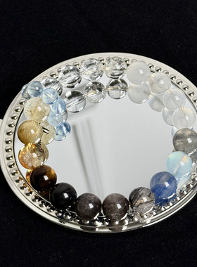 正品手链男女款天然水晶多宝手串缺补喜用金水聚宝盆平衡饰品礼物