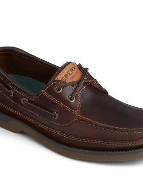 美国SPERRY牛皮里外真皮吸汗弹力春秋透气经典款帆船鞋休闲皮鞋男