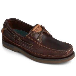 美国SPERRY牛皮里外真皮吸汗弹力春秋透气经典款帆船鞋休闲皮鞋男